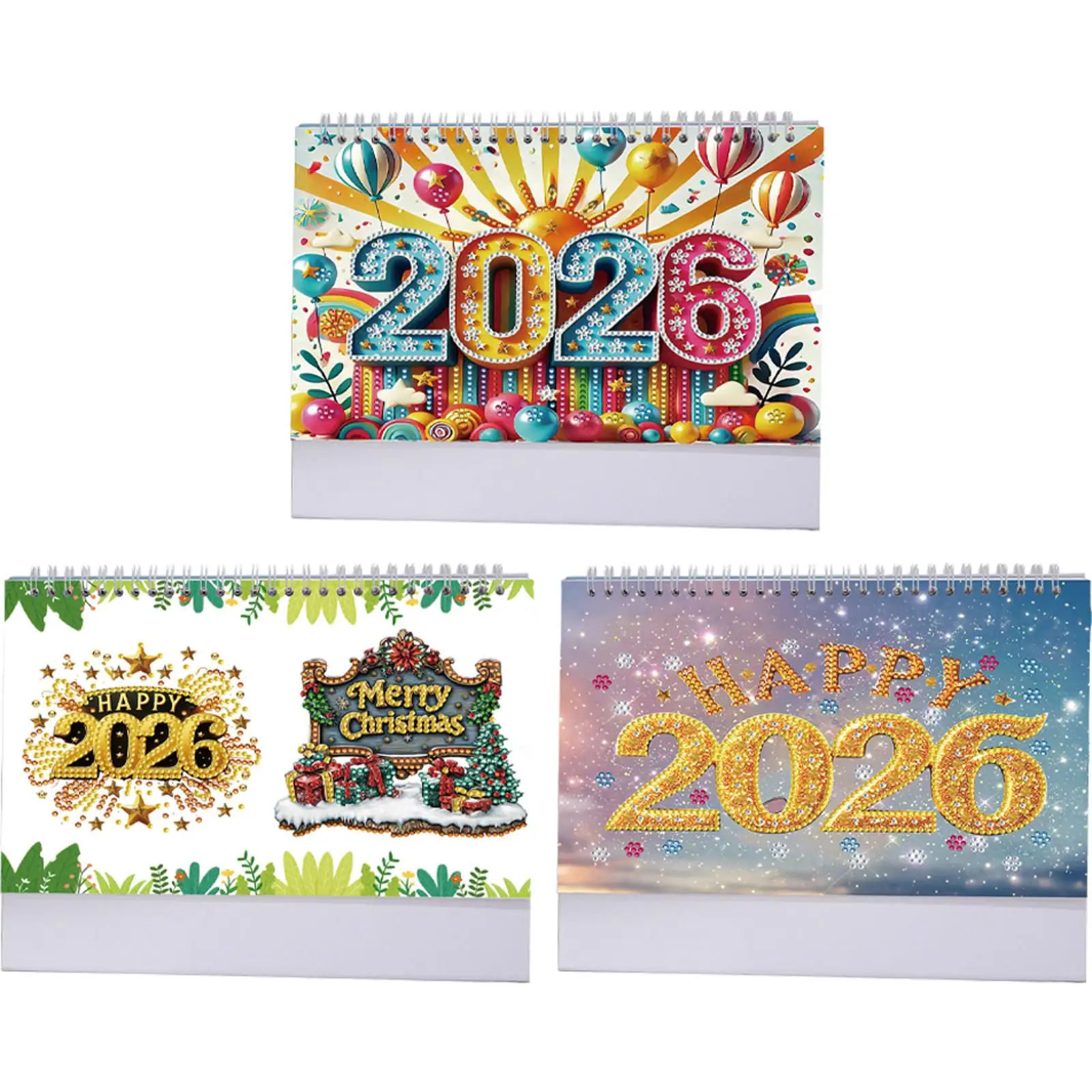 

Diamond Art Calendar Diamond Painting Monthly Calendar Kit Monthly Flip Tabletop Calendar for DIY Crafts Party Gift
