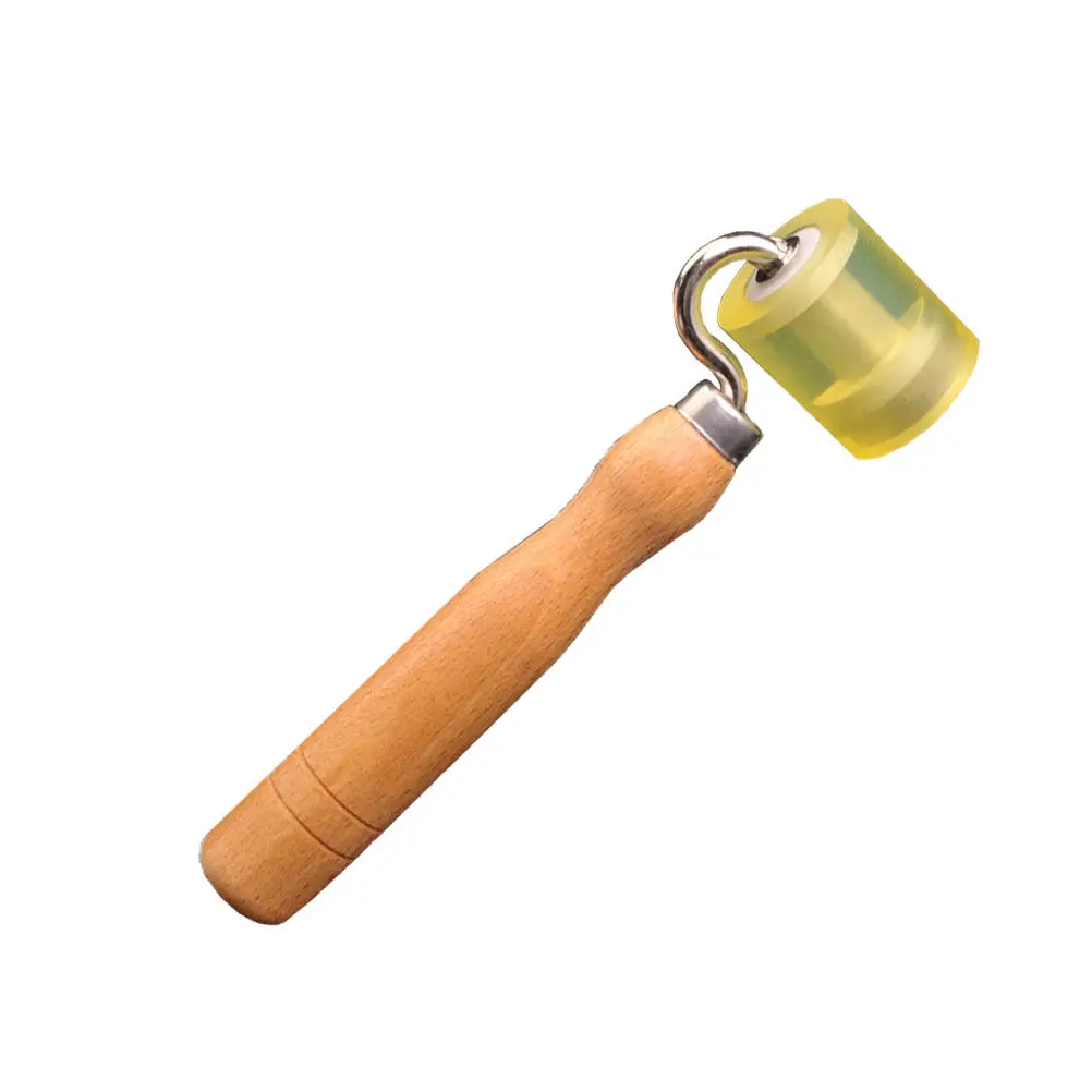 Seam Flat Roller Durable Wooden Pressure Wheel Wallpaper Construction Tool for DIY Professional Use on Thickened Non-Woven Foil