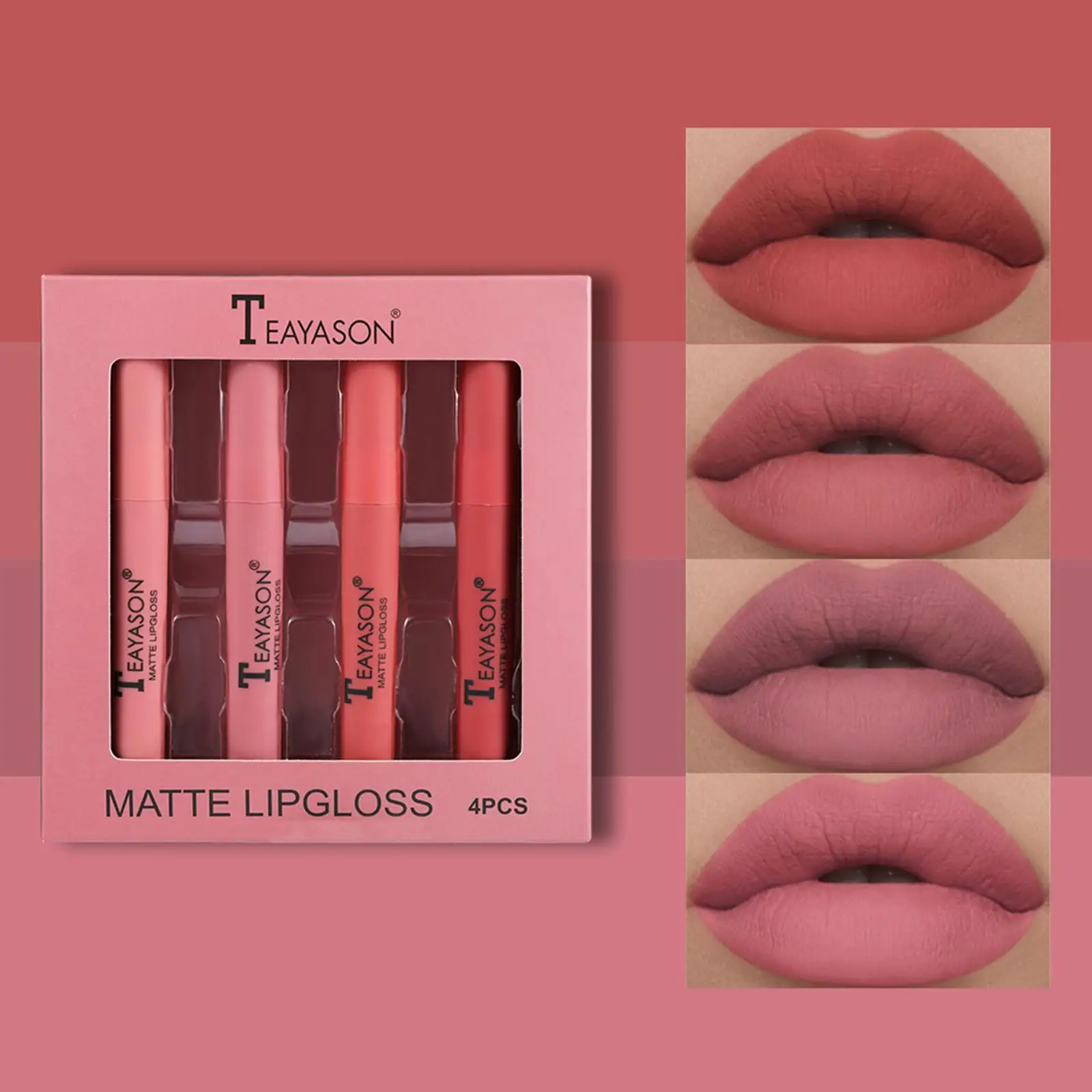 Batom fosco de longa duração brilho labial hidratante kit de maquiagem não pegajoso para uso profissional