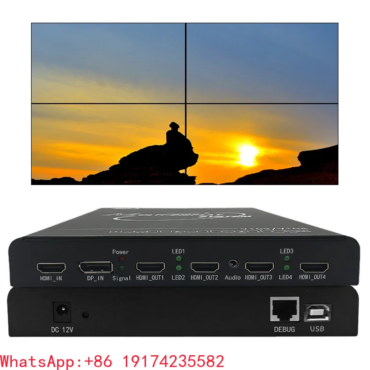 4K 60Hz P2P Multi-Screen Expander 1 in 4 Out Versatile Applications for Meetings Control Rooms CE Certified Customizable.