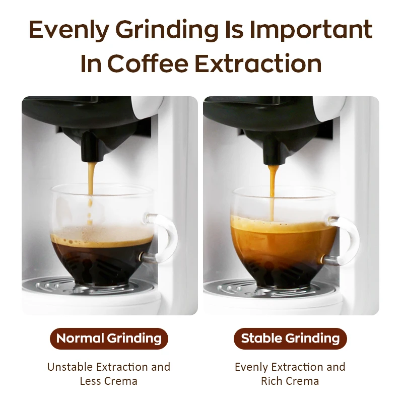 전기 커피 머신 상업용 원뿔형 버 커피 48단계 정밀 설정 그라인더 자동 커피 원두 분쇄기