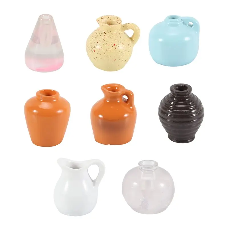 Mini Flower Vase Magnets 8PCS- Cute 3D Plant Vases For Fridges, Refrigerator Adhesive Decoration Highly Recommended