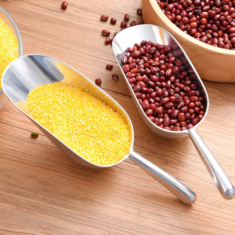 3PC Stainless Steel Scoop Set | Heavy Duty Ice Shovel for Pet Food & Grains | Multi-Use Commercial Kitchen Tool Rustproof