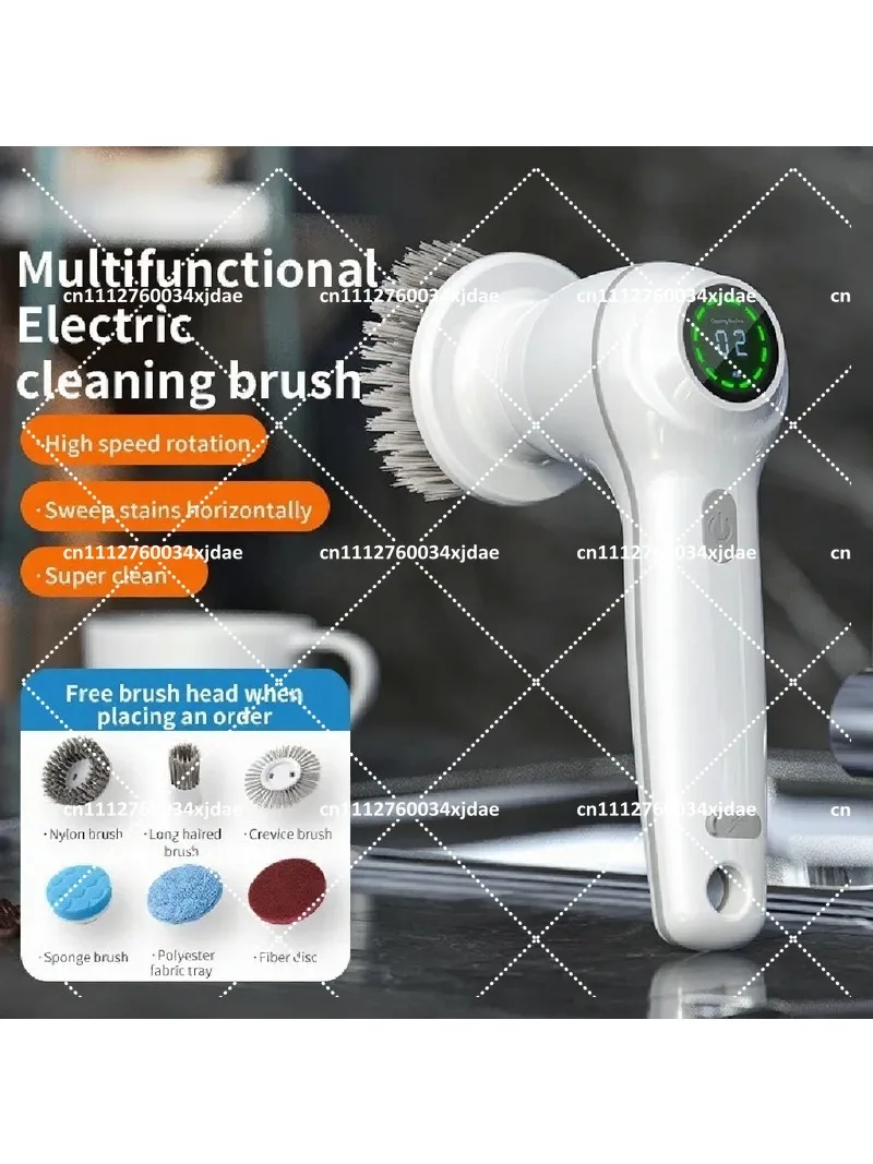 Handheld Electric Cleaning Brush, Multi-functional Kitchen Dish Brush, Pot Brush and Bath Brush, Compact Home Tool, Durable view 3