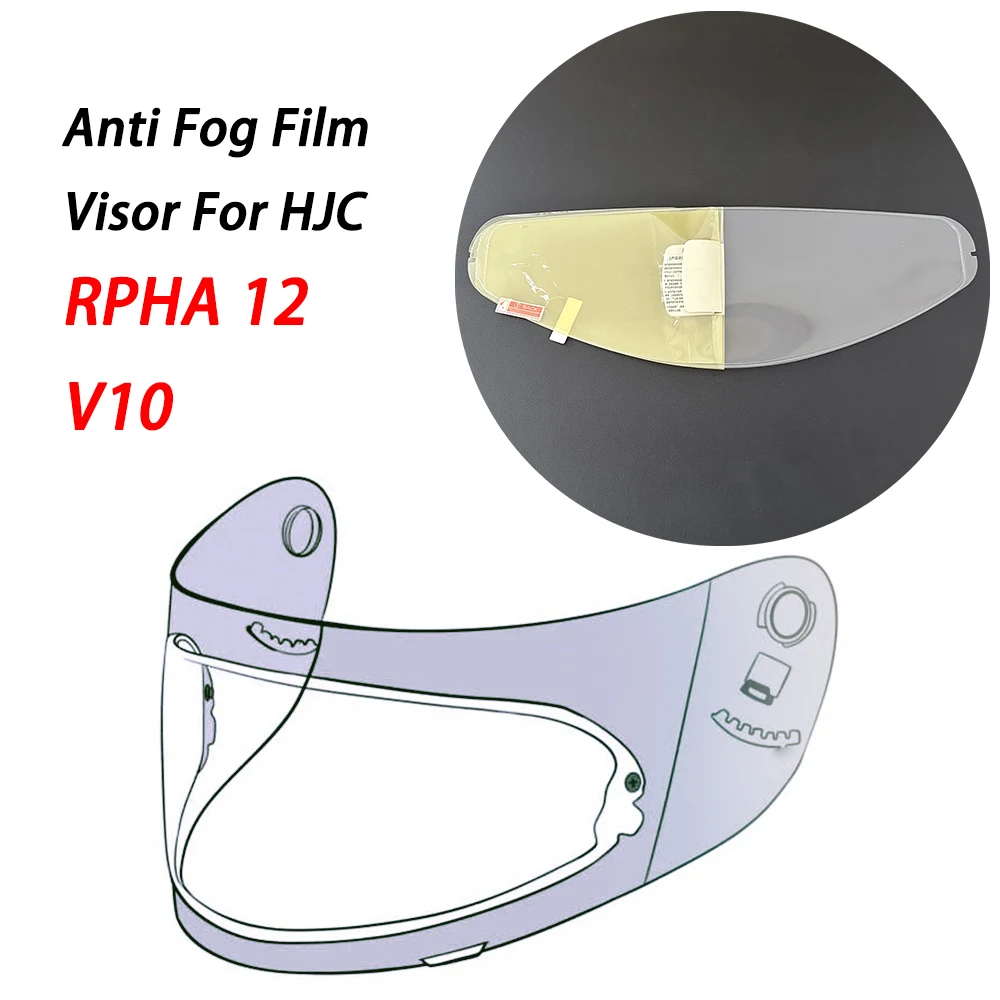 Visor Film Anti Fog Motorcycle Helmet for HJC V10 RPHA 12 RPHA12 Moto Helmet Accessories Antifog Lens Film