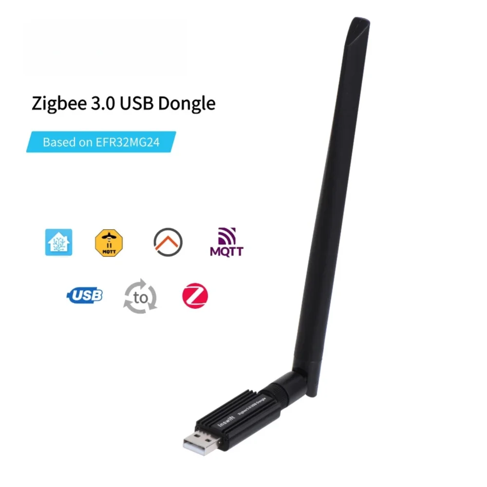 

Dongle3.0 Plus MG24 Zigbee USB Dongle EFR32MG24 New Powerful Chip Max 8dBi High-Gain Antenna Aluminum Alloy Housing