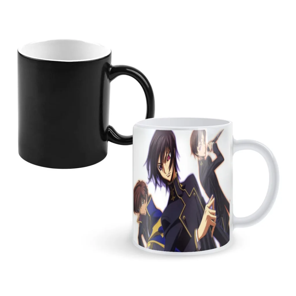 Anime Code Geass Lelouch Color Changing Mug Funny Hot Water Temperature Sensing Gradient Coffee Breakfast Tea Ceramic Cup