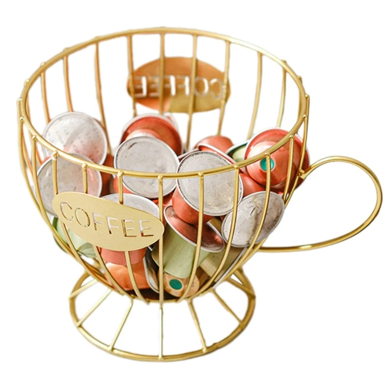 Practical Coffee Display Basket Elegant Coffee Holder Storage Stand Dropsale