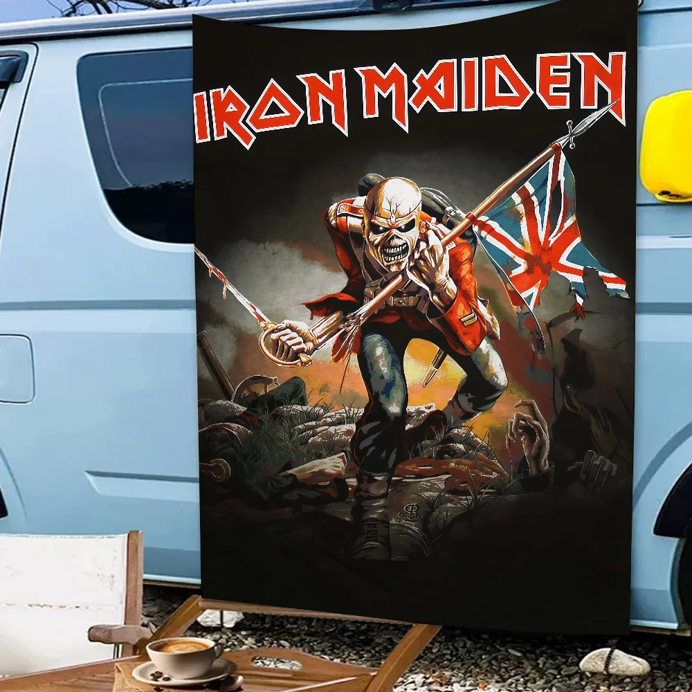 علم روك تزيين I-I-ron في الهواء الطلق نزهة حفلة موضة الفن زينة معلقة M-Mai-D-den الفرقة حفلة المنزل #3