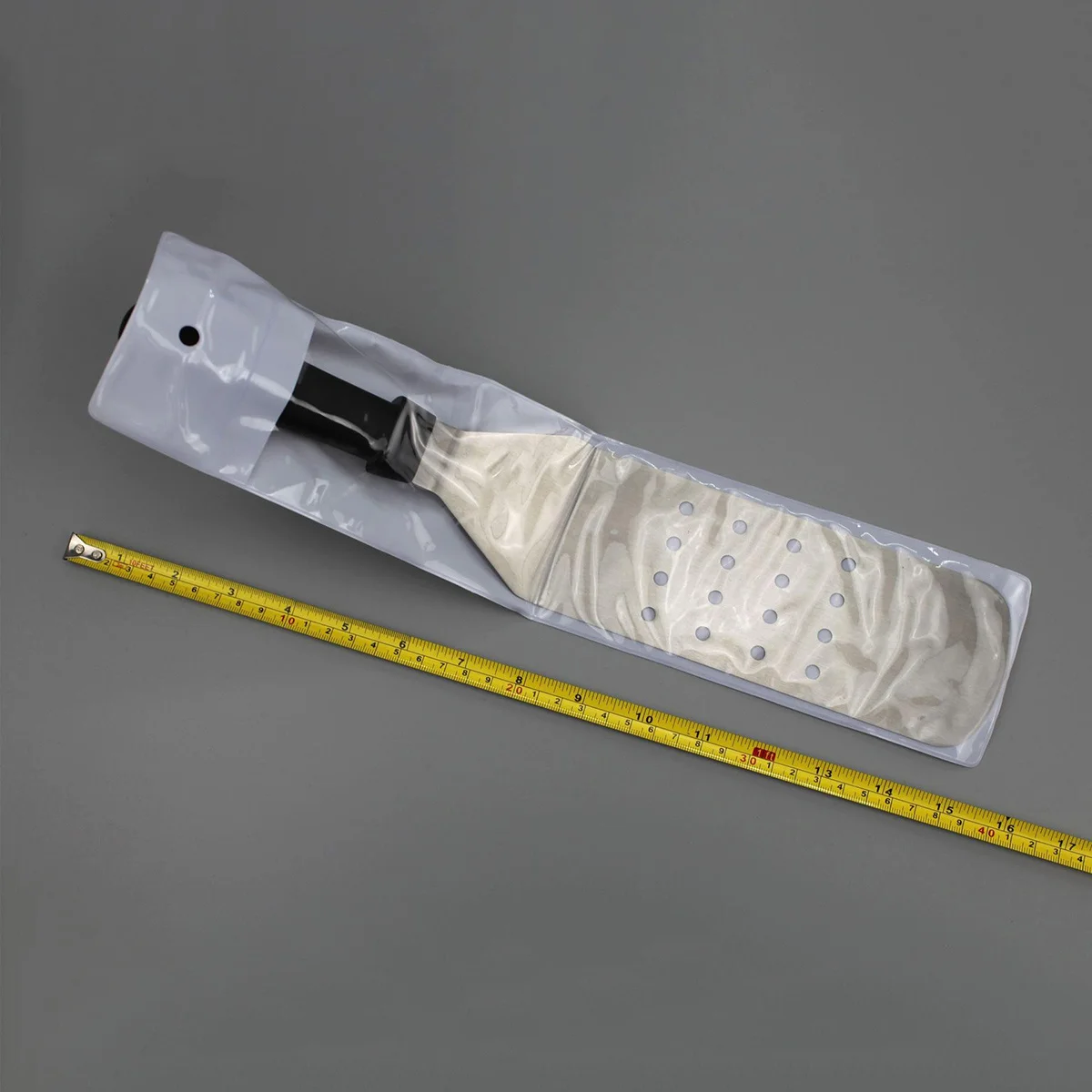 

Stainless Steel Slotted Turner Ergonomic Handle Heat Resistant Kitchen Utensil Hole Hanging Storage for Home Restaurant