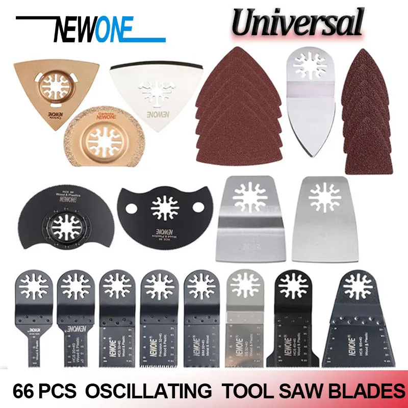 NEWONE 66pcs/set Wood Metal Plastic Oscillating Multi Tool saw blades for power tools