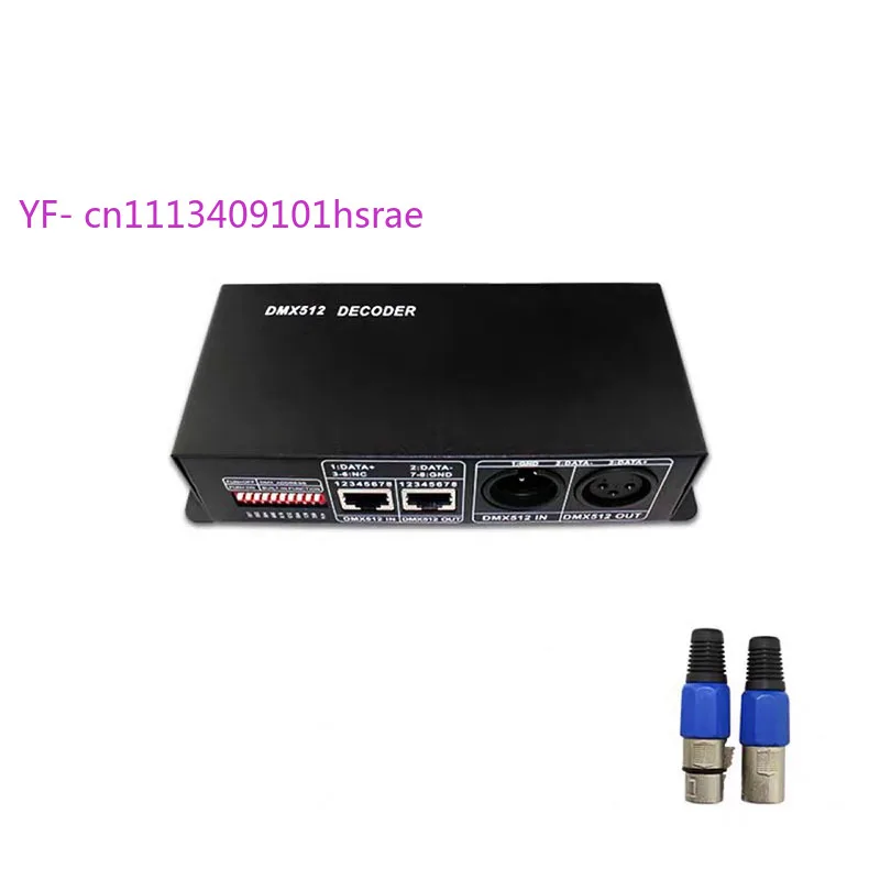 3 Channel 12A DMX512 RGB LED Decoder Controller DC 12V-24V for LED RGB Lighting