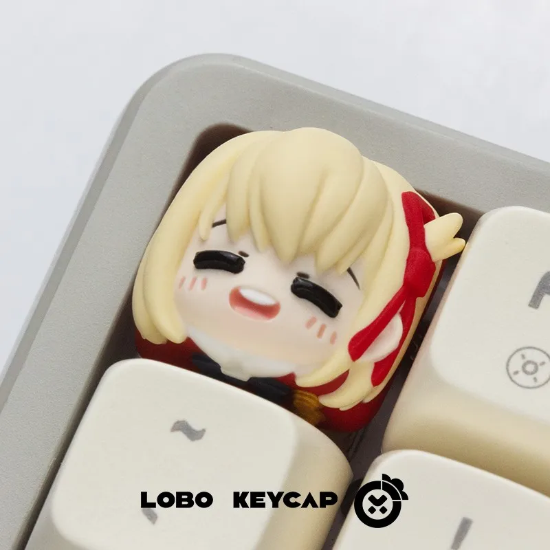 Lycoris Recoil！Keycaps Hand-made Resin Keycap Mechanical Keyboard Keycaps Animation Cute Customized Gaming Accessories Gifts