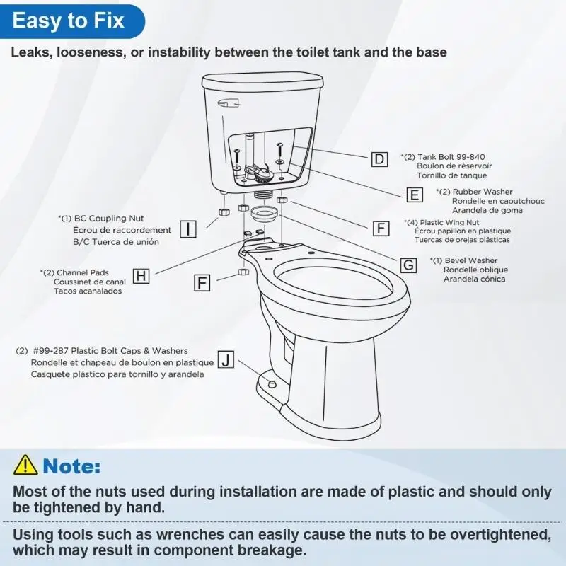652F 99-660 Toilet Seal Gasket Replacement for Bowl Joint Service Work