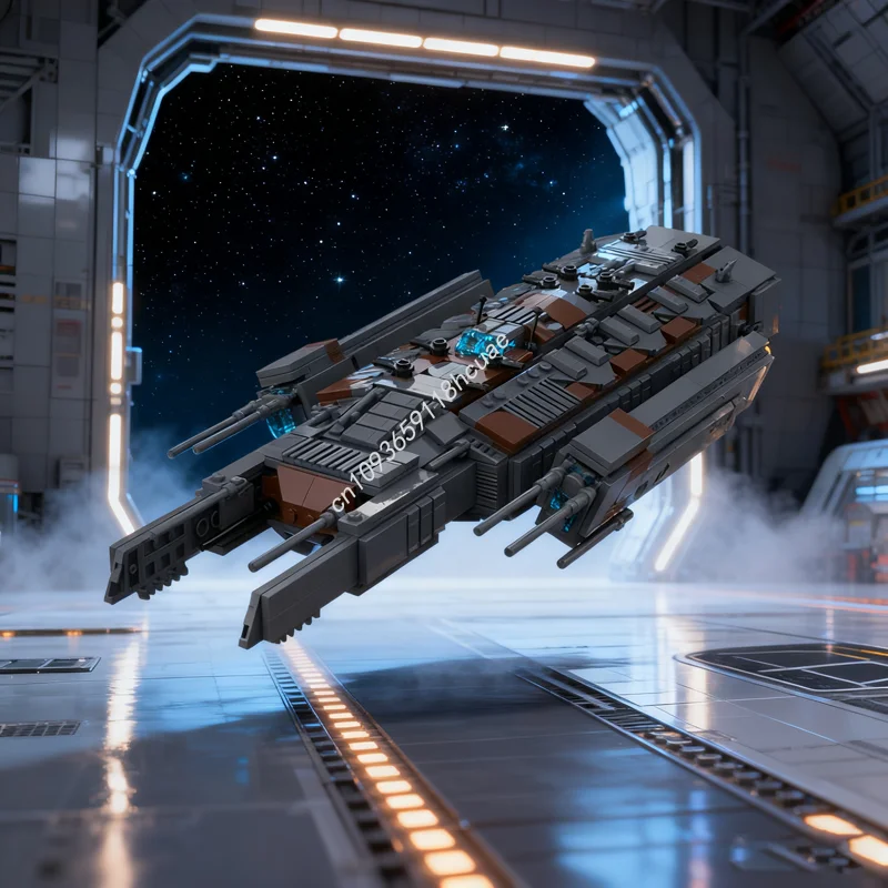 

1003pcs MOC Asuran Corvette Spaceed Model Building Blocks Architecture Assemble Christmas Gifts DIY Toy Brick Kids Birthday