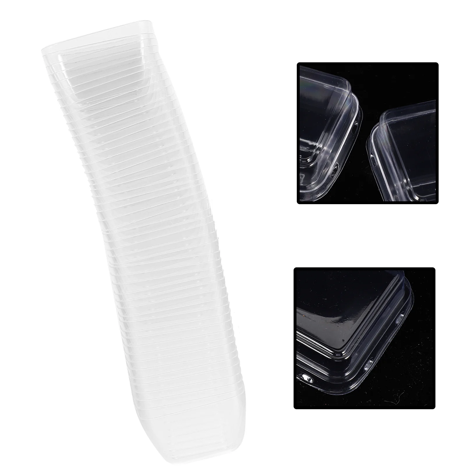 

50Sets Transparent Disposable Dessert Cups with Covers for Home Birthday Party Wedding Banquet Use Pudding Jelly Mousse