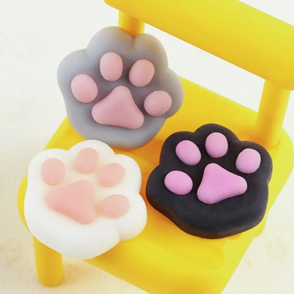 Soft TPR Cat Paw Squeeze Toy 3D Stress Relief PinchToy Cat Foot Slow Rebound Decompression Toy Kid