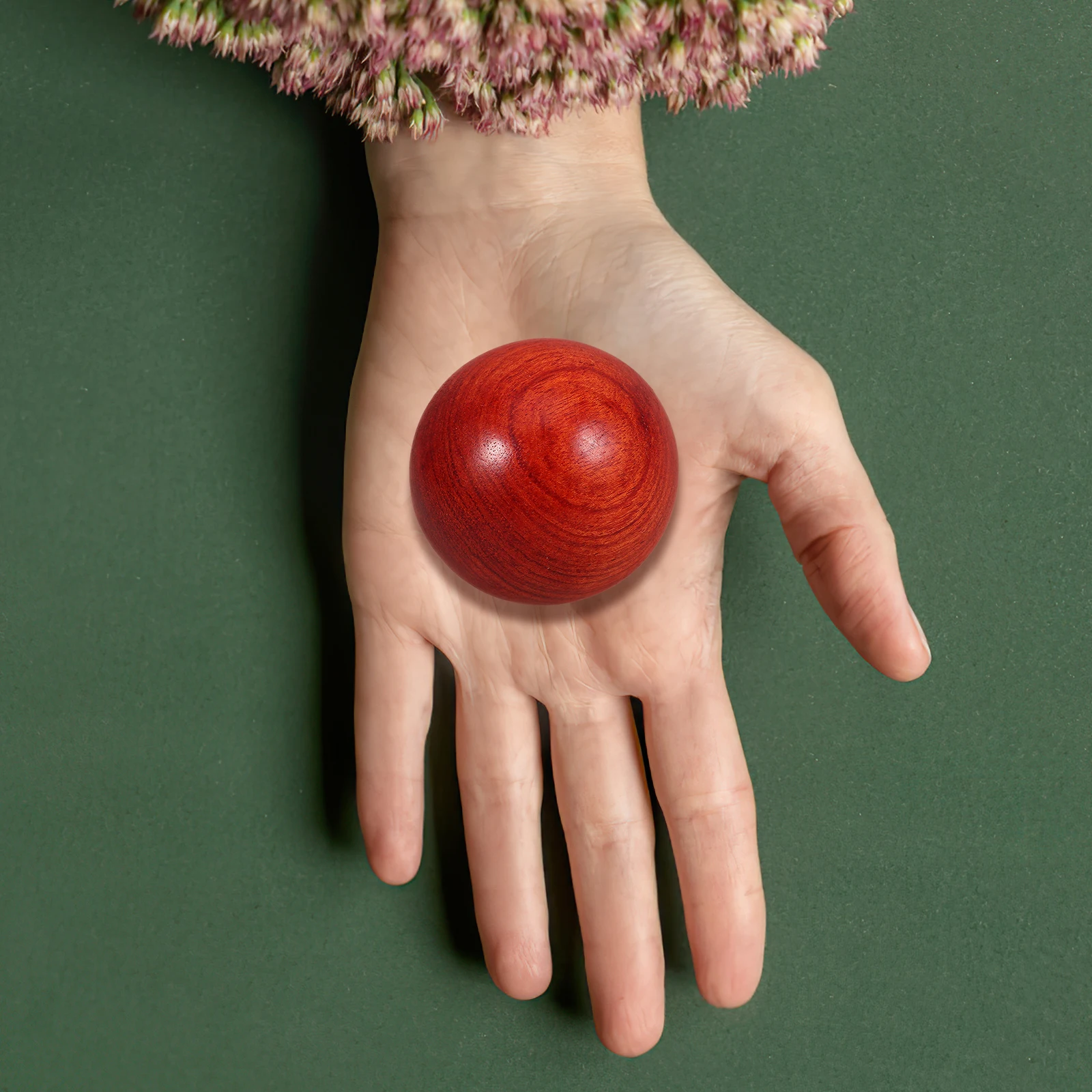 

2Pcs Fitness Wooden Baoding Balls Hand Massager Chinese Balls Meditation Wrist Wood Chinese Reflex Hard Massage