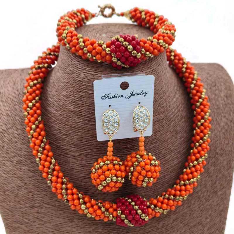 dudo-store-orange-acrylic-african-balls-bold-nigerian-bead-jewelry-wedding-necklace-bracelelt-earrings-set-bride-accessories