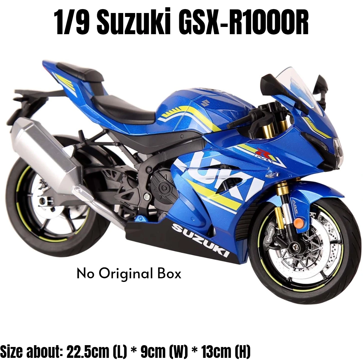 1/9 Suzuki GSX-R1000R Toy Motorcycle For Children Racing Model