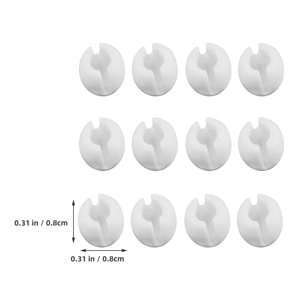 12Pcs Clear Chain for Roller Shades Vertical Blinds Plastic Crimp Stopper Clips Window Shade Accessories Bead