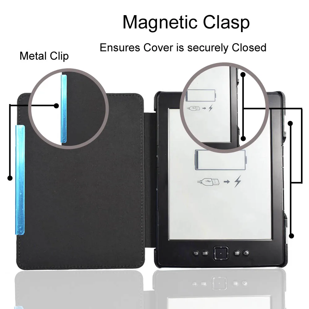 Afesar D01100 custodia protettiva in pelle con chiusura magnetica per Amazon Kinlde 4 Kindle 5 Ebook Flip Case K4 K5 custodia protettiva per schermo