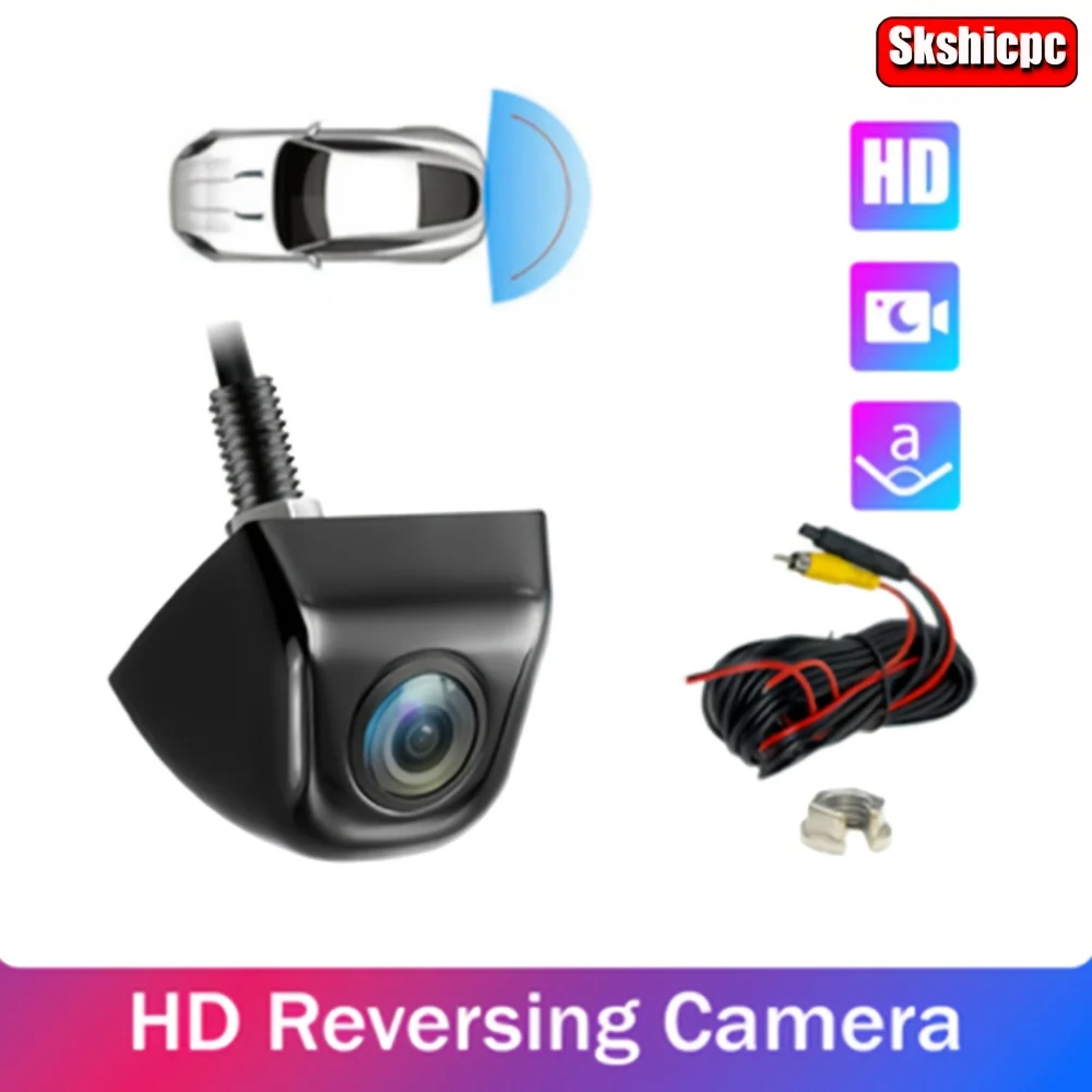 Universal HD Night Vision Wide-Angle Car Backup Camera, Metal Material, Compatible with CCD Car Screen for Cars, SUVs and RVs