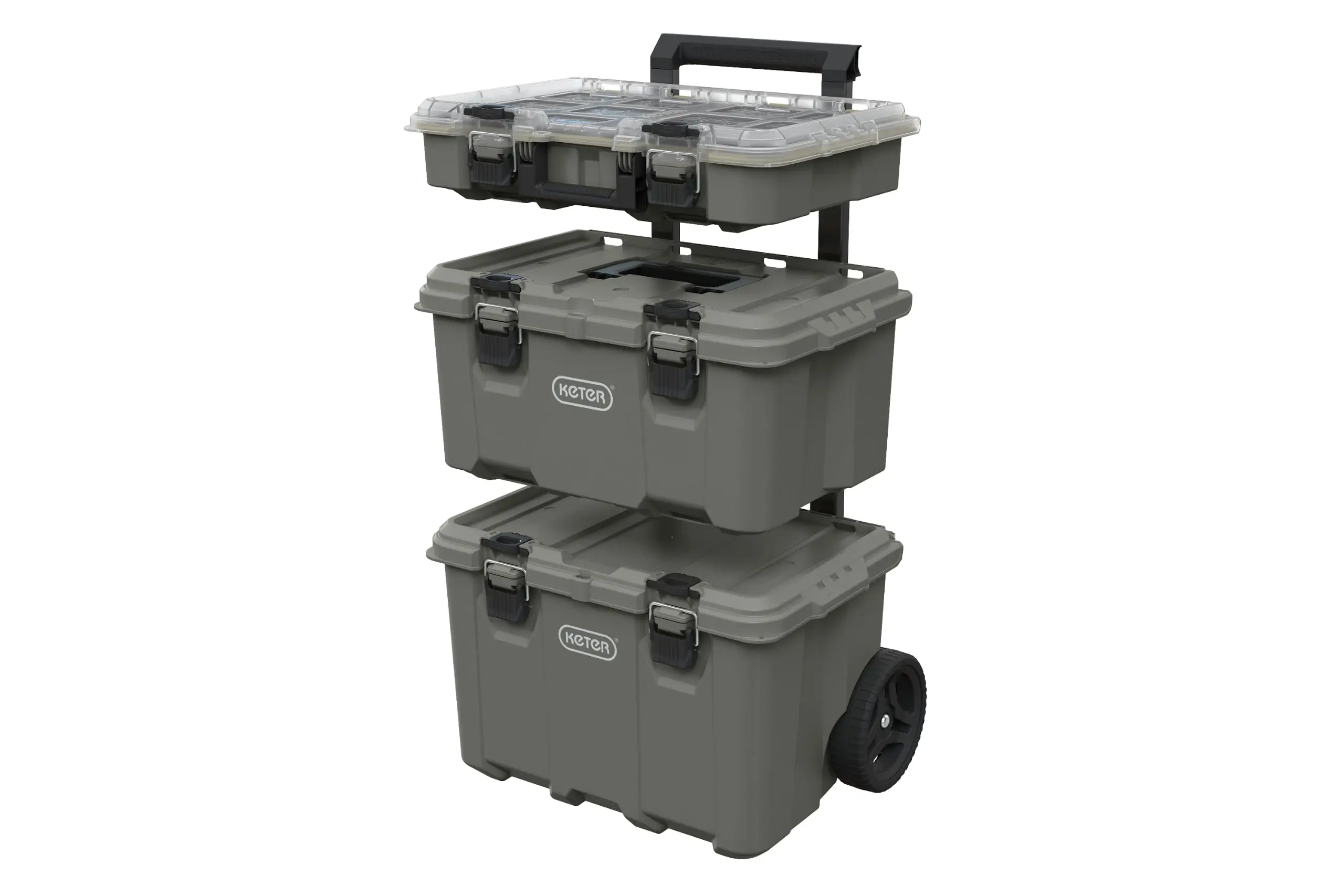 Stack-N-Roll Outdoor Gear Organizer, 3-Piece Rolling Storage System