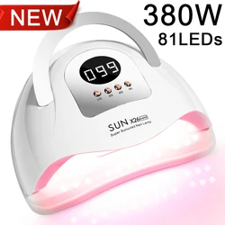 Sun X26 MAX Lampa UV LED do manicure paznokci 81LEDS Profesjonalne lampy do suszenia żelu z automatycznym czujnikiem czasu Narzędzie do manicure Salon