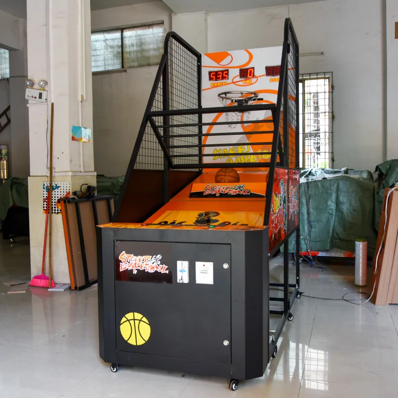 High Quality XY-KBX5598 Indoor Arcade Basketball Game Machine Coin Operated English Metal 110/220V Multiple People New