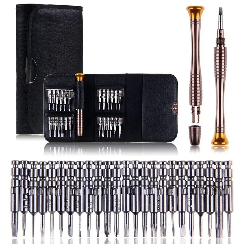 Mini Precision Screwdriver Set 25 in 1 Electronic Torx Screwdriver Opening Repair Tools Kit for iPhone Camera Watch Tablet PC