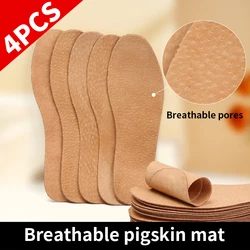 Palmilha de sapato de couro respirável para homens e mulheres, absorva o suor, couro genuíno, palmilhas de pele confortáveis, almofada dos pés