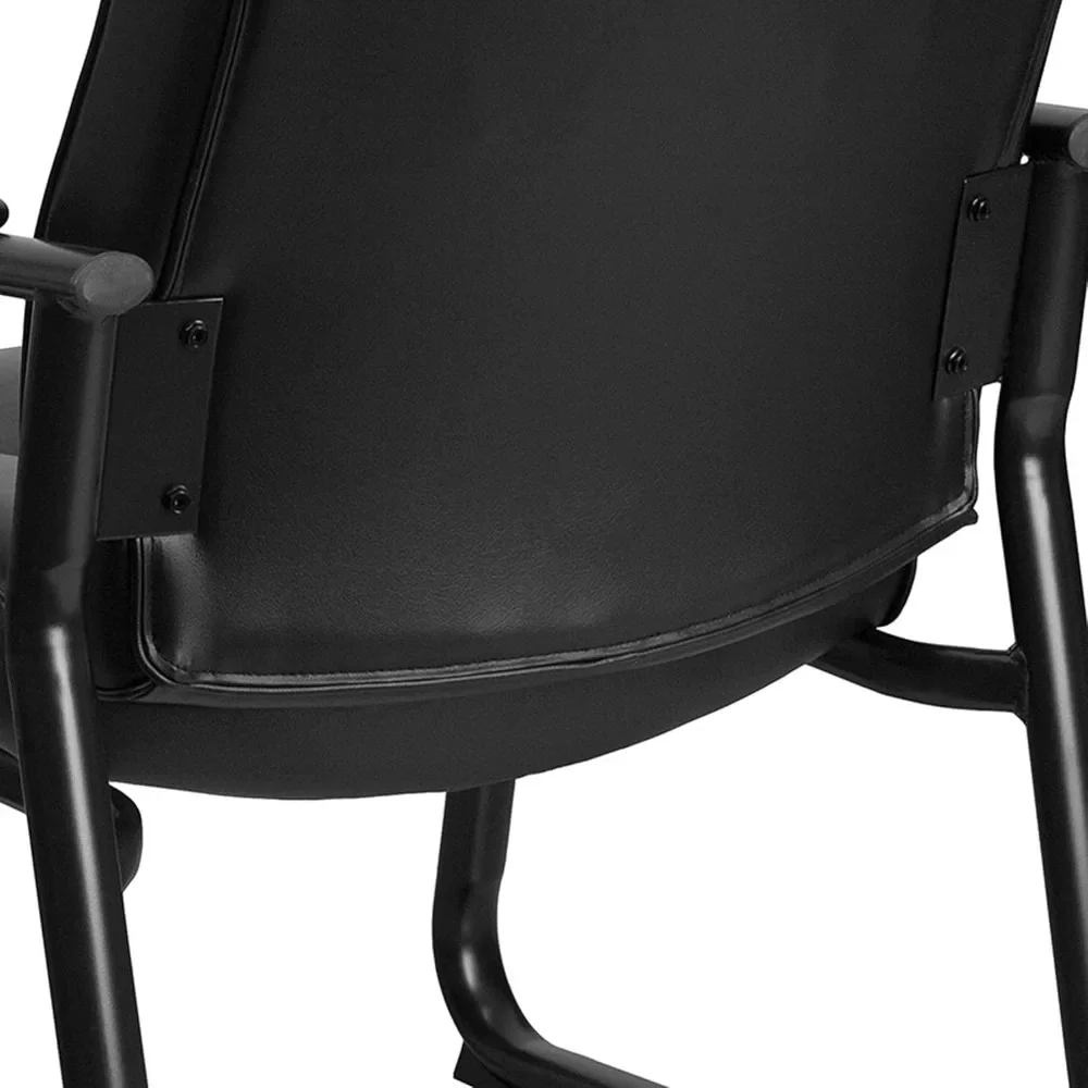 Hercules Series Big & Tall LeatherSoft Executive Side Reception Chair, Padded Lobby Chair with 500-lb. Static Weight Capacity