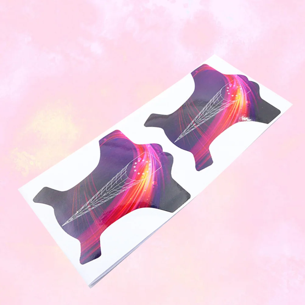 100 stuks nagelvormen stickers verlenggids zelfklevende volledige bereik modellen beginnerspraktijk mode handig gebruik nagelgereedschap