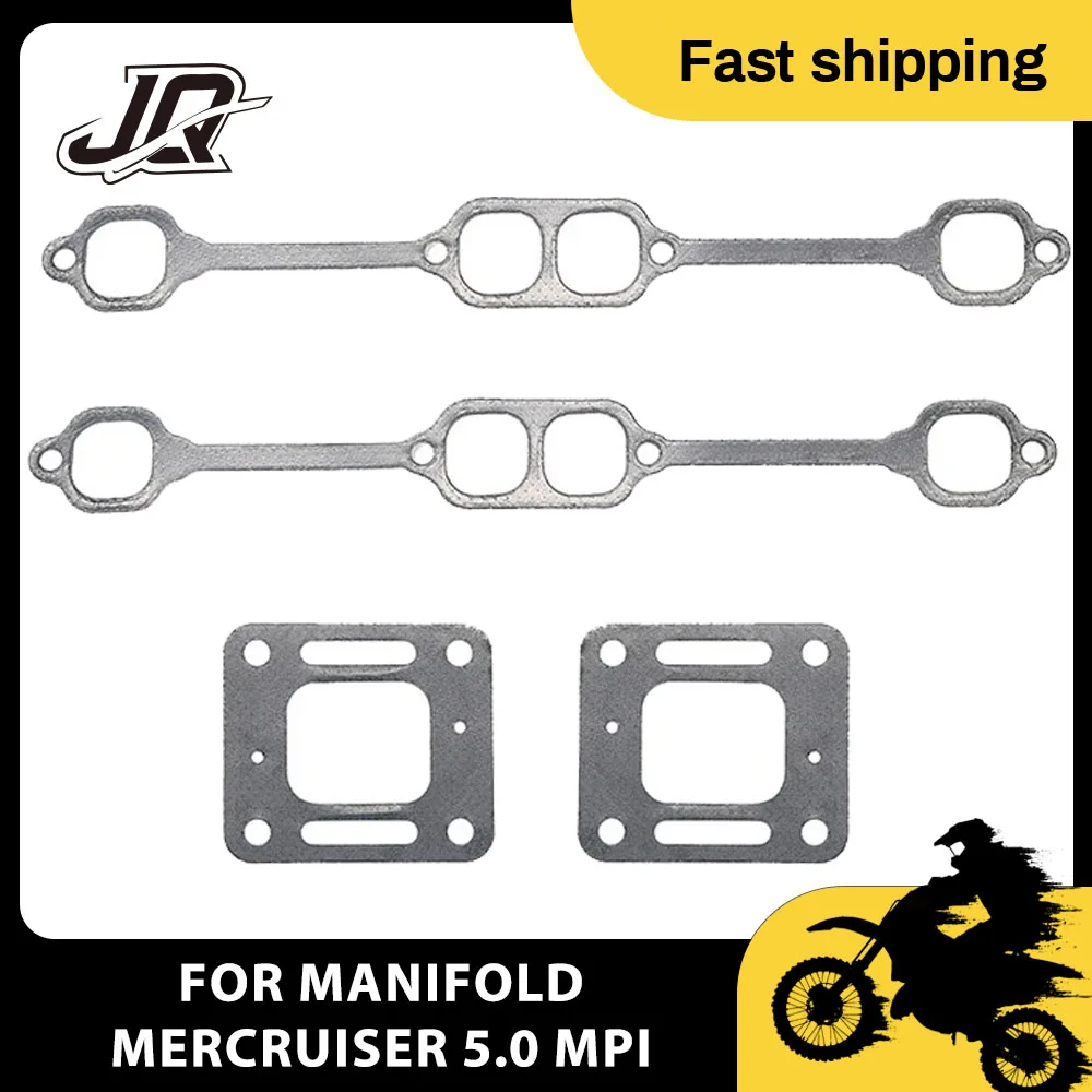 39880 Marine Exhaust Manifold Gasket GASKET MANIFOLD MERCRUISER 5.0 MPI 5.7 350 MAG RISER BLOCK V8 ELBOW KIT