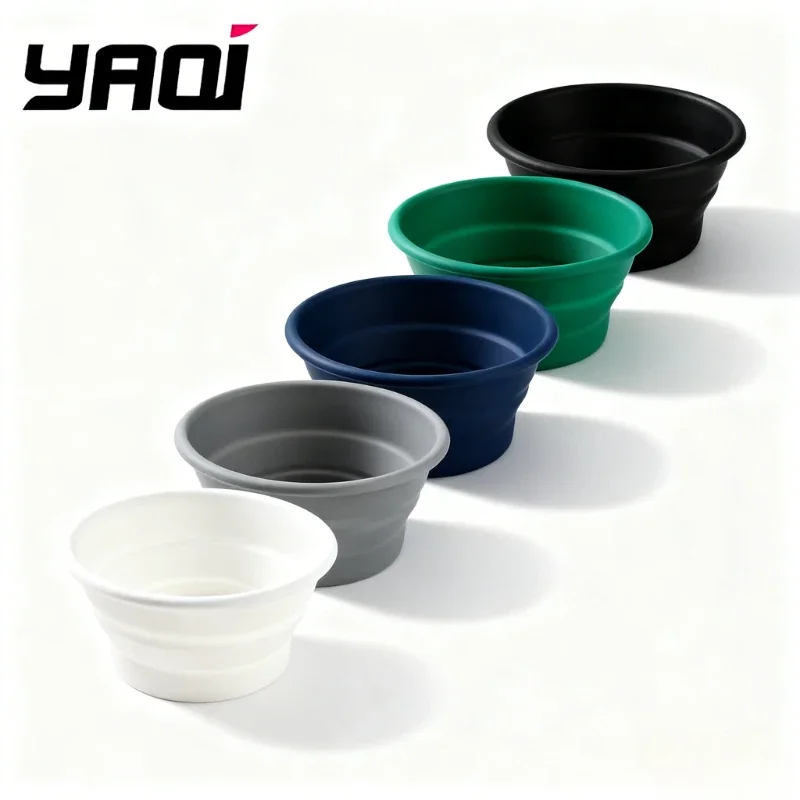 2026 YAQI Foldable Silicone Shaving Bowl 5 Colors Space-Saving Travel Shave Mug Quick Lather Bowl