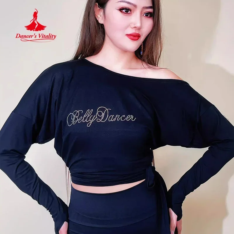 BellyDance Tops for Comfortable and Breathable Pure Cotton Long Sleeved Top Adult and Children\'s Oriental Dance Practice Clothes