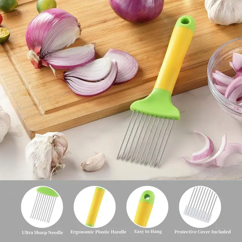 Tomato Slicer Non-Slip Garlic Chopper Safety Cooking Tools Chopper Holder Kitchen Gadget Slicing Assistant Tool For Fruit