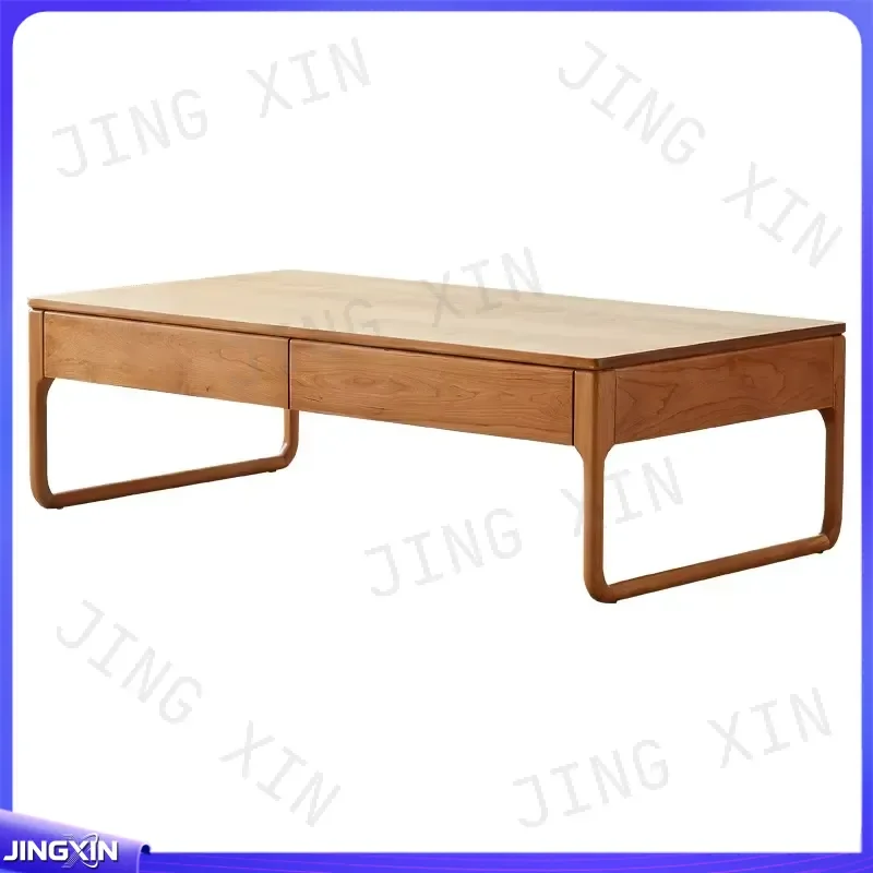 custom for Nordic Solid Wood Coffee Table Cherry Wood Living Room Tea Table Household Rectangular Small Apartment Furniture