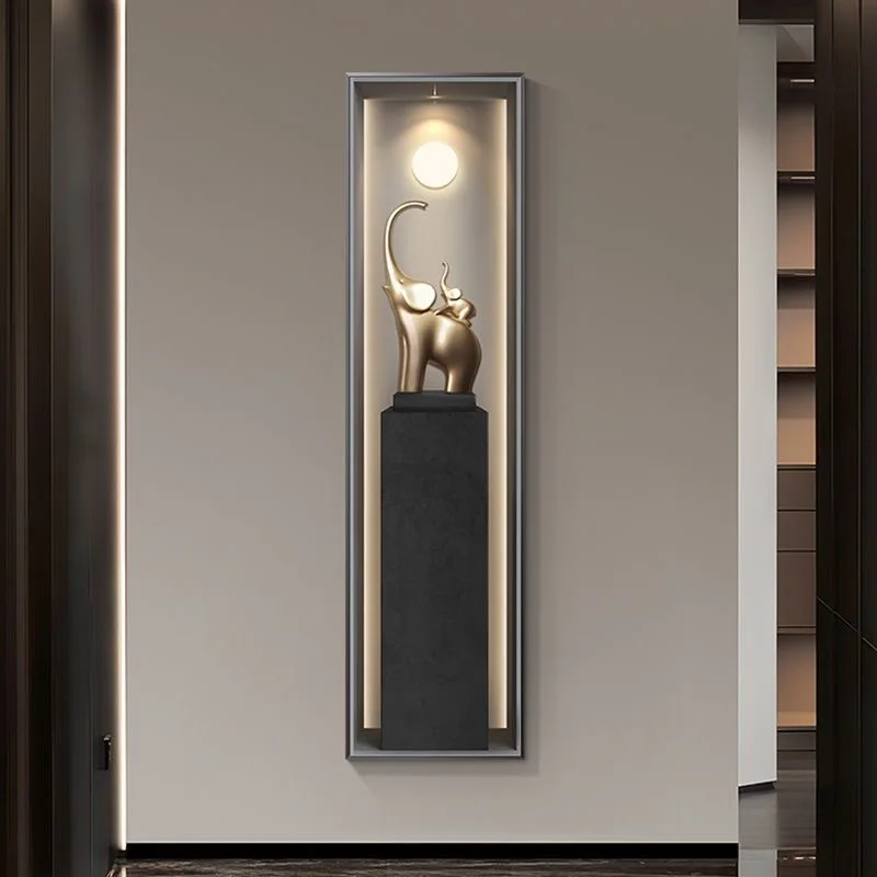 Imagem -04 - Simples Vertical Led Wall Lamp Luz Abstrata Luxo Grand Entrance Decoração Modern Pendurado Pintura Corredor