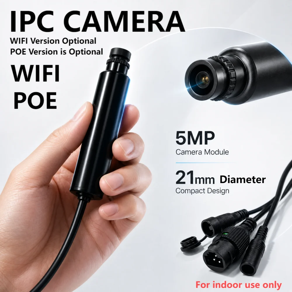 IP 5MP POE Wifi 6x Zoom IPC Bullet Mini TV Camera With Fish Eye Wide Angle Metal Case Housing With Bracket Holder APP SDK ONVIF