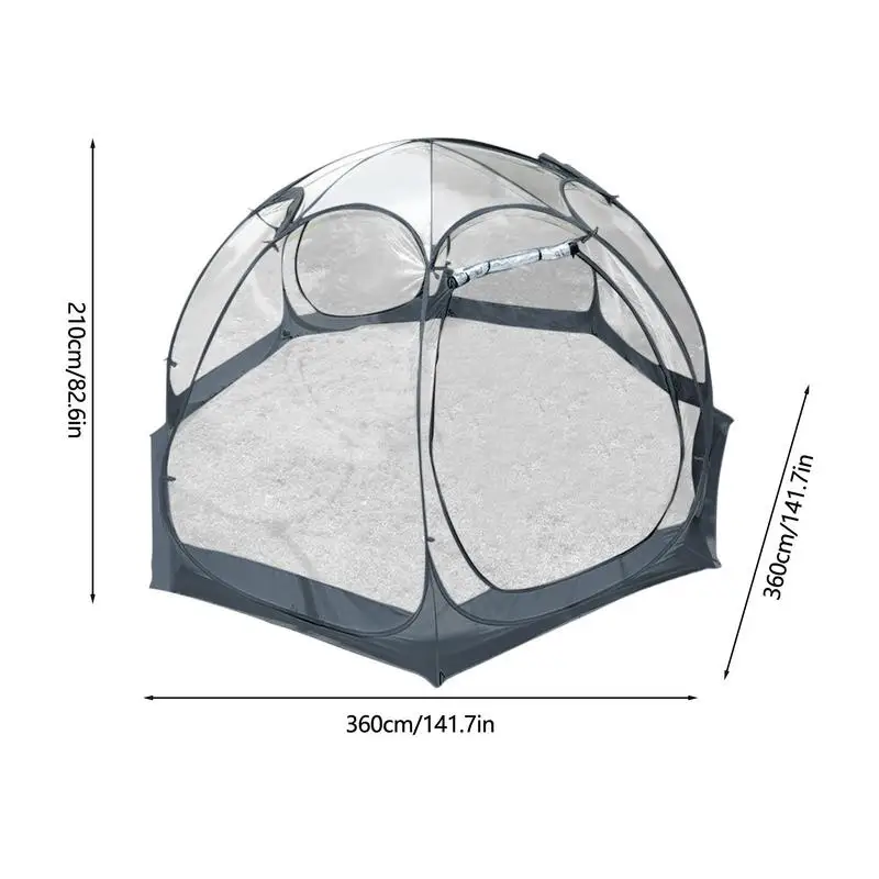 Imagem -06 - Tenda Esférica Portátil para Exterior Espessamento Impermeável Abertura Rápida Tenda Estrela Transparente Totalmente Transparente Casa Dobrável