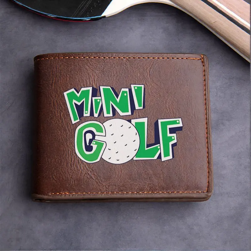 Portafoglio Mini Golf Premium in PU dal design elegante e compatto per uomo e donna, leggero, durevole, per uso quotidiano, accessorio di moda