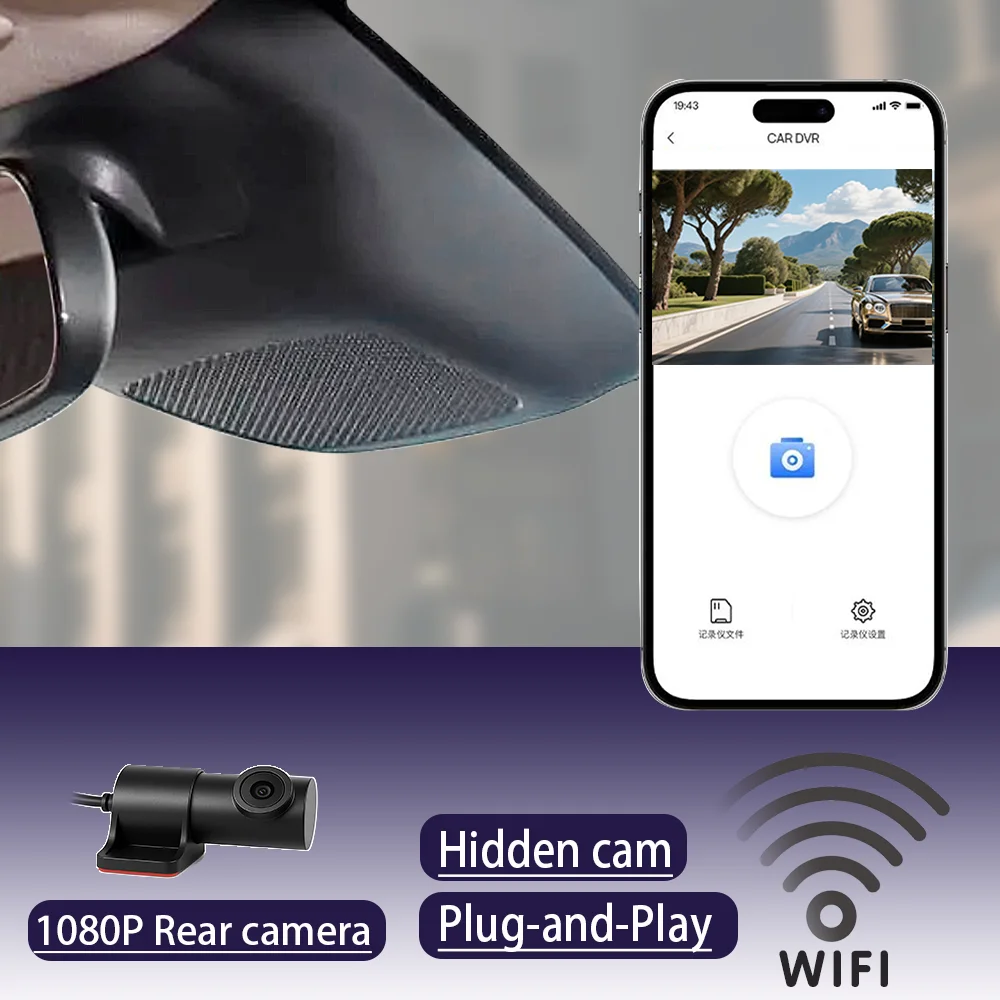 

4K HD WIFi Car DVR Video Recorder Dash Cam For Honda Fit 2020 2021 Inspire 2019 to 2022 2160P Plug and Play APP Control