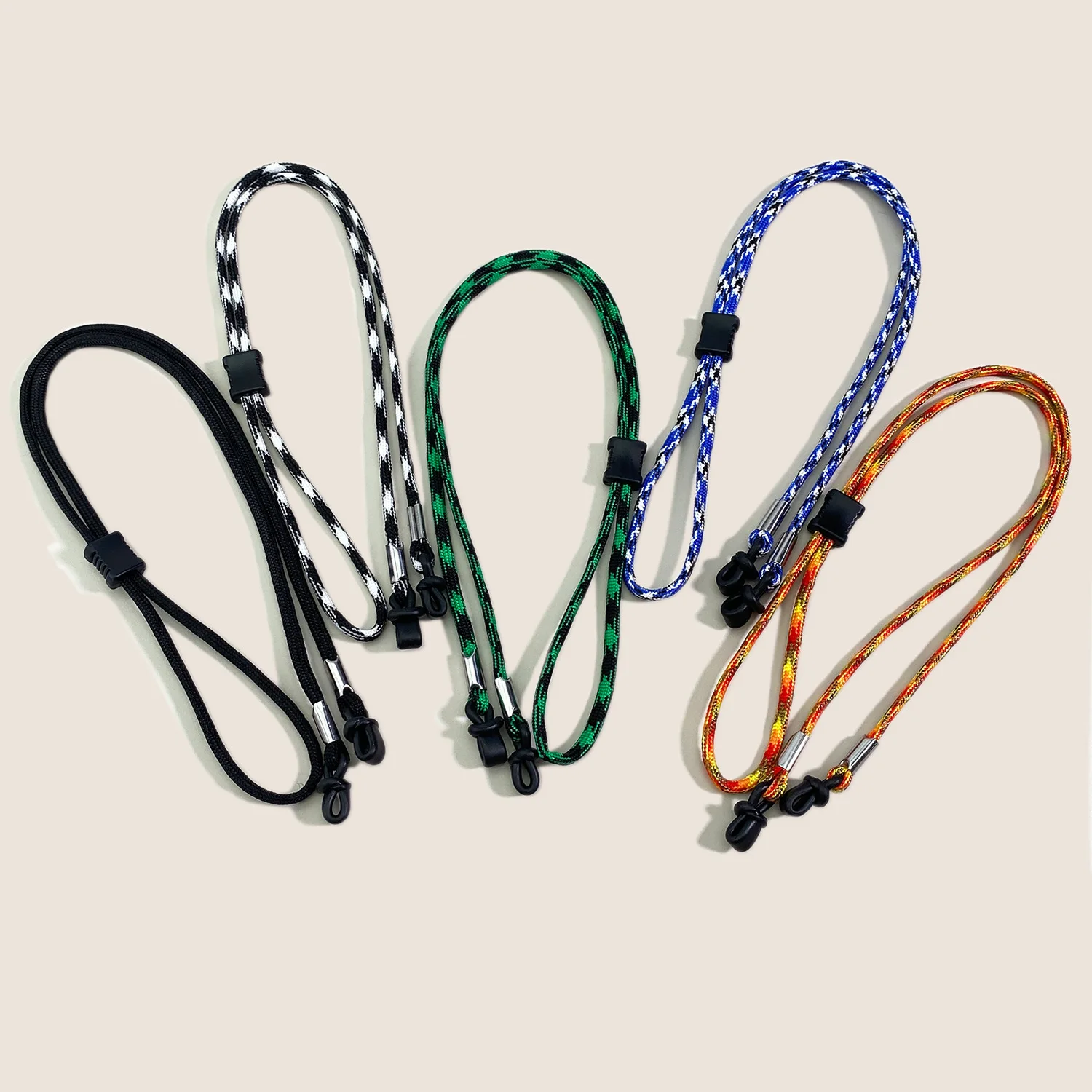 Mountaineering Seven-core Umbrella Rope Multi-color Anti-slip Hanging Neck Glasses Rope Buckle Adjustable Sports Sunglasses Rope