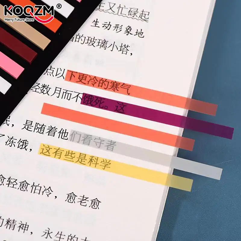 300 Sheets Rainbow Color Index Memo Pad Key Points Sticky Notes Paper Sticker Notepad Bookmark School Supplies Kawaii Stationery