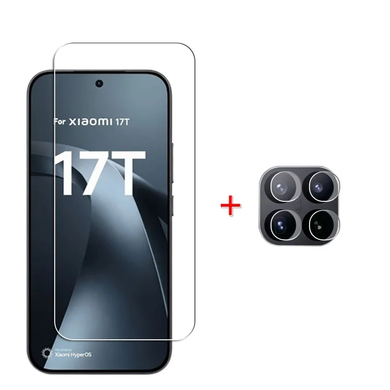Vollflächiges Glas für Xiaomi 17T, gehärtetes Glas Xiaomi 17T Pro, Displayschutzfolie, Schutzfolie für die Handykamera, Xiaomi 17T Glas
