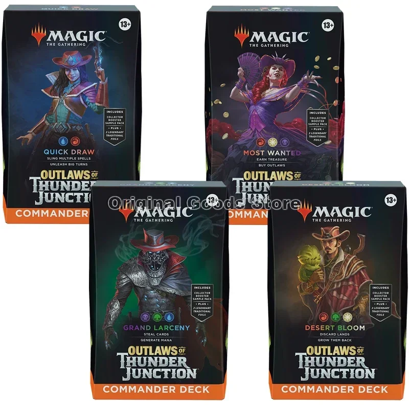 Original Magic The Gathering Outlaws of Thunder Junction Card English Commander Deck Bundle Trading Cards Children Birthday Gift