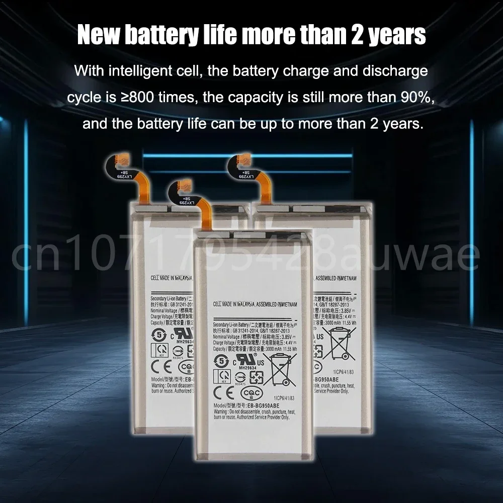 サムスンギャラクシーs8g9508 eb-bg950abe用のオリジナルの交換用バッテリーsm-g9508