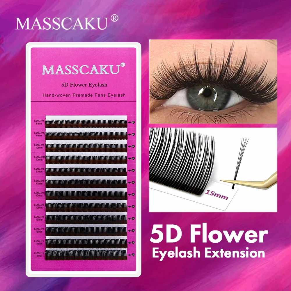 

Factory Wholesale 5D Spikes Fairy Flora Eyelashes 8-15mm Mix Length Premium Technological Fiber Eyelash Extention from MASSCAKU